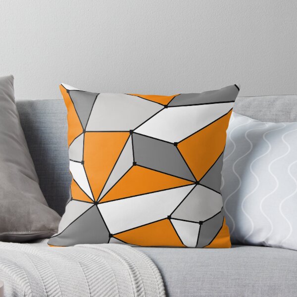 Item preview, Abstract geometric pattern - orange, gray and white. designed and sold by K.S ART.