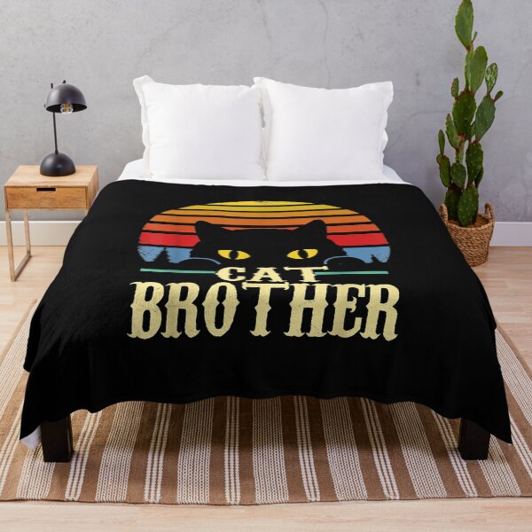 Item preview, Cat Brother Vintage Eighties Style Cat Retro Distressed T-Shirt designed and sold by LanPhan.