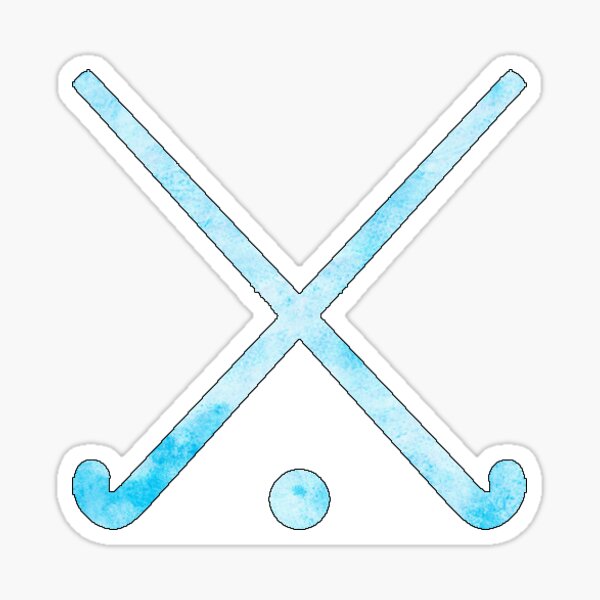 Field Hockey Light Blue Sticker