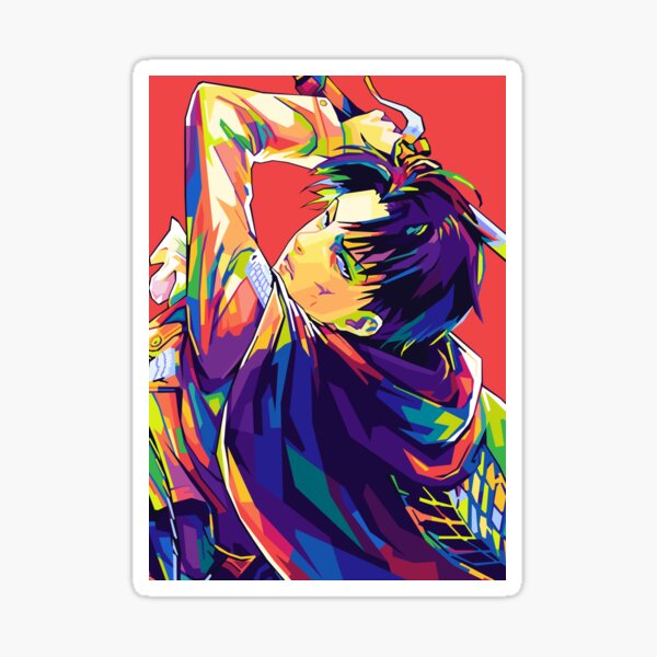 "Levi Ackerman Wpap Pop Art" Sticker For Sale By SiksisArt | Redbubble