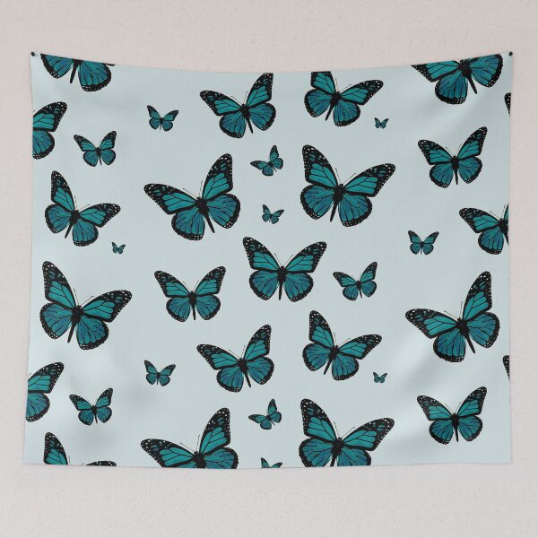 Item preview, Navy watercolor cool butterflies designed and sold by Green-z.