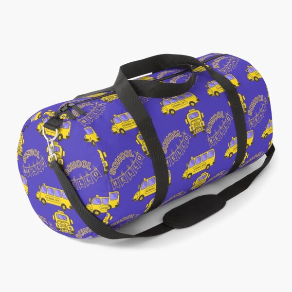 Item preview, Hello school bus yellow on blue designed and sold by CutieBlue.