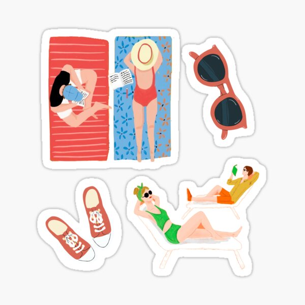 Beach Read / People We Meet On Vacation Emily Henry Sticker Pack Sticker