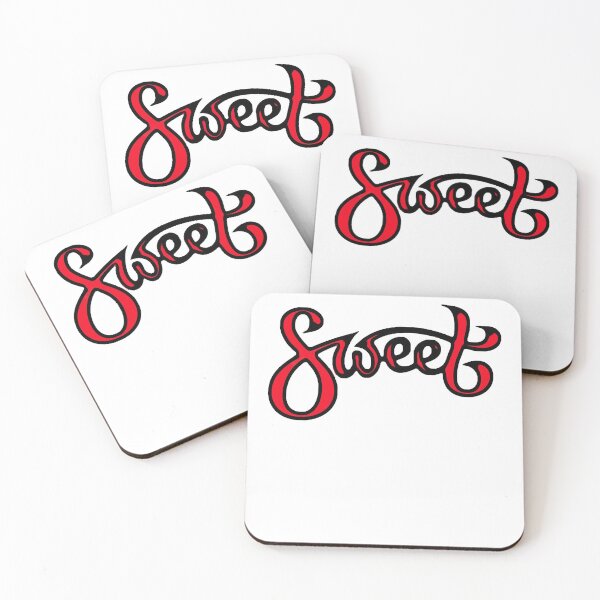 Item preview, Sweet red logo on gold The Sweet Band With Sweet And Cute Vocals Is Loved By The Audience designed and sold by SweetBandLoved.