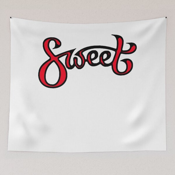 Item preview, Sweet red logo on gold The Sweet Band With Sweet And Cute Vocals Is Loved By The Audience designed and sold by SweetBandLoved.