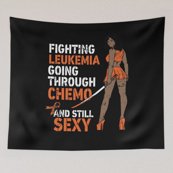 Item preview, Fighting Leukemia Chemo Sexy Melanin Woman, Cancer designed and sold by PinkyTree.