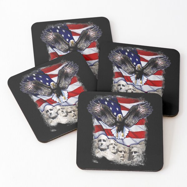 Item preview, 4th Of July American Bald Eagle Mount Rushmore designed and sold by urielzxvdicks.