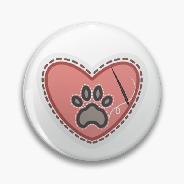Item preview, Dog lover heart with paw sewed in it designed and sold by SashaChoo.
