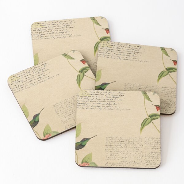 Item preview, Antique Hummingbird Notes designed and sold by SewnMemories.