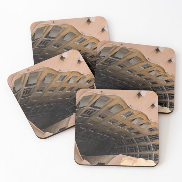 Item preview, The Lost Straw Hat - Antoni Gaudi La Pedrera Courtyard From Above - Horizontal designed and sold by Georgia Mizuleva.