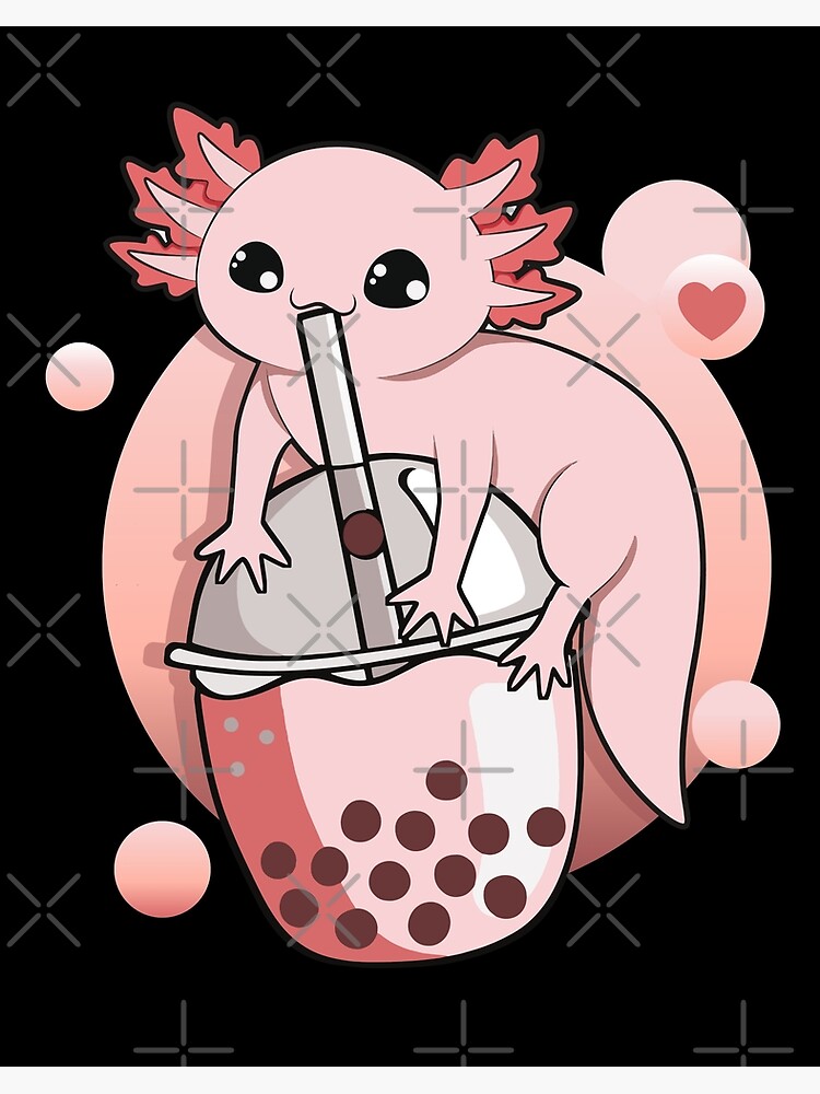 Cute Blue Axolotl Kawaii Aesthetic Axolotls Front & Back Coffee