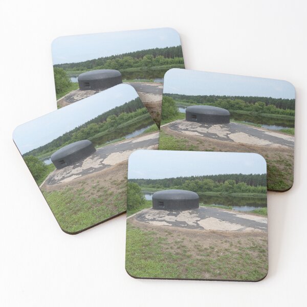 Item preview, Polish defense line on the Narew river (Nowogrod). Metal turret on a concrete bunker. Second world war. Summer sunny day. No people. designed and sold by Maurizio Fabbroni.