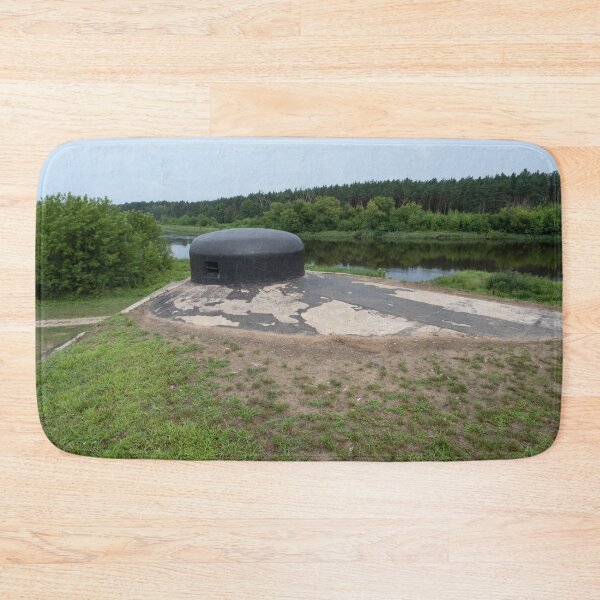 Item preview, Polish defense line on the Narew river (Nowogrod). Metal turret on a concrete bunker. Second world war. Summer sunny day. No people. designed and sold by Maurizio Fabbroni.