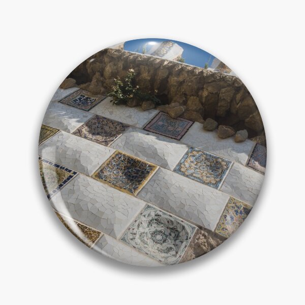 Item preview, Capricious Trencadis Mosaics - Antoni Gaudi Tiles at Park Guell in the Hot Mediterranean Sun designed and sold by Georgia Mizuleva.