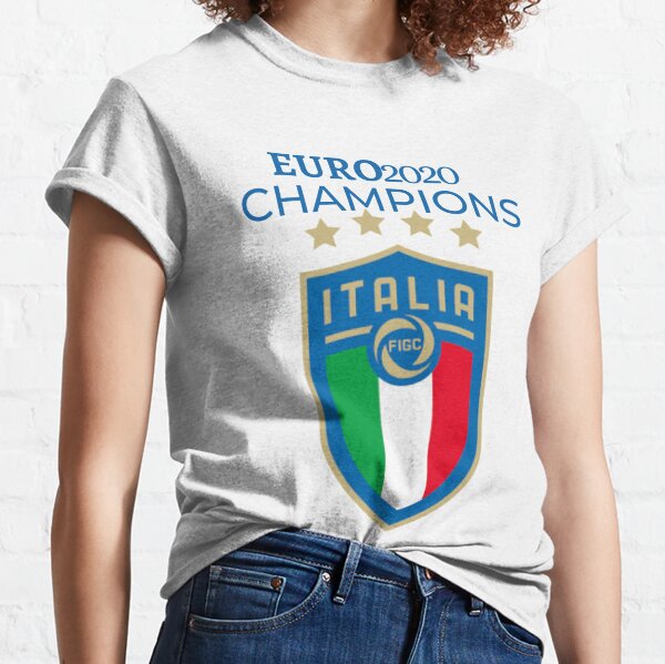 Italy Soccer Jersey 2020 2021 Euros Italia Football Team Women's V-Neck T- Shirt