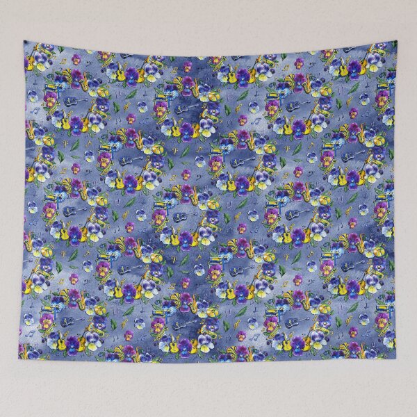 Item preview, Pansy music guitar motif designed and sold by ParaStickers.