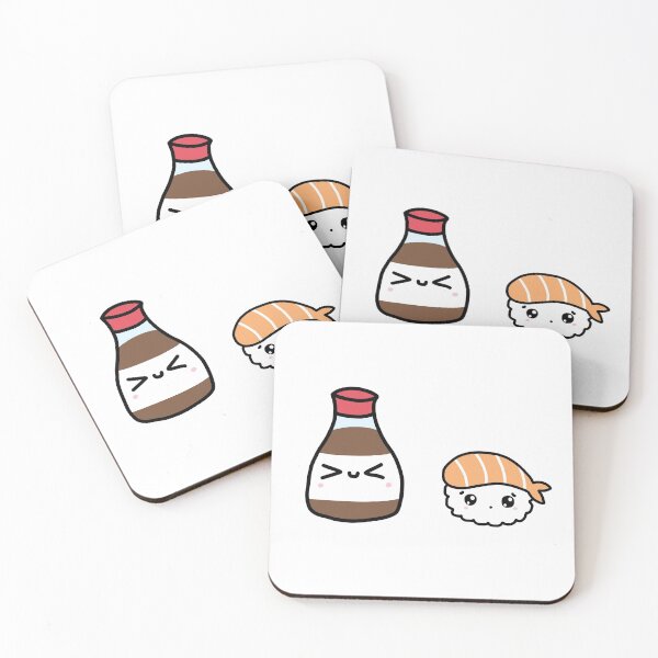 Item preview, Kawaii Soy Sauce & Sushi Characters designed and sold by STUDIO-72.