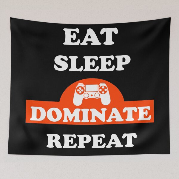 Item preview, Video Gamer Apparel - Distressed Eat Sleep Dominate Repeat  designed and sold by Rami Khalifah.