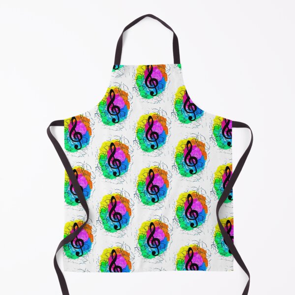 Item preview, Treble Clef Silhouette on Watercolour/Ink Background designed and sold by artdesignbysam.