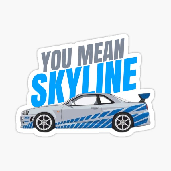 paul walker skyline decal