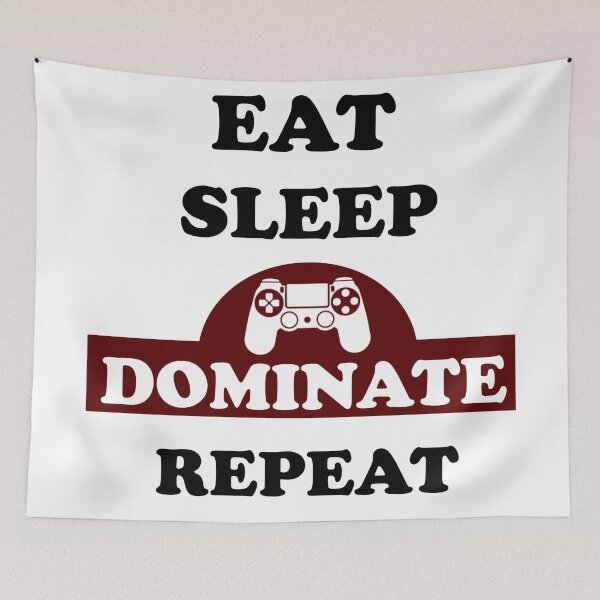Item preview, Video Gamer Apparel - Distressed Eat Sleep Dominate Repeat  designed and sold by Rami Khalifah.