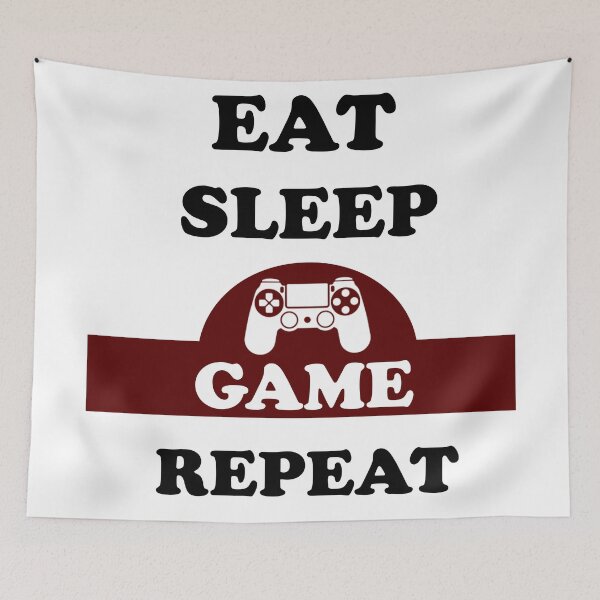Item preview, Ropa de jugador de videojuegos: repetición del juego Eat Sleep desgastado designed and sold by Rami Khalifah.