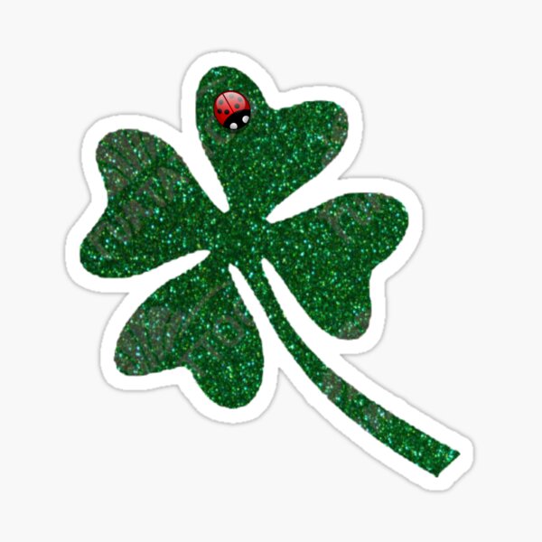 Four Leaf Clover Sticker For Sale By Nikolinadesign Redbubble