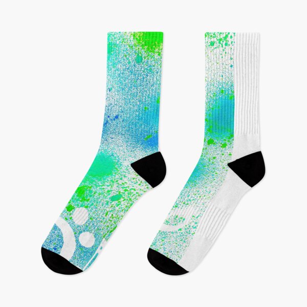Item preview, Blue Green Spray Music Notes and Clefs designed and sold by artdesignbysam.