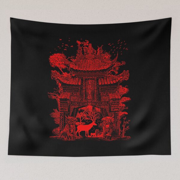 Item preview, Japanese red temple gate designed and sold by DeimosArt.