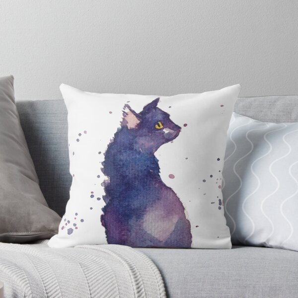 Item preview, Love Black Cats Kiki | Watercolor Cat designed and sold by Leiratorii.