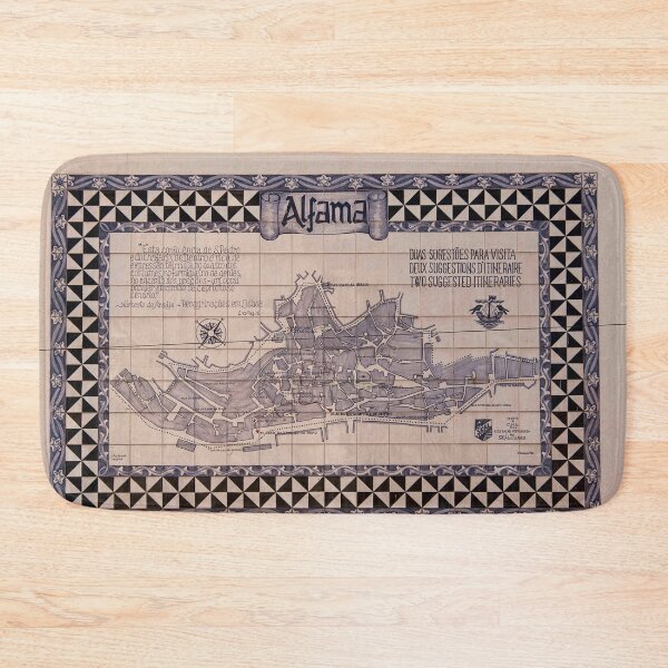 Item preview, On The Streets Of Alfama - Map Of Alfama ©  designed and sold by © Hany G. Jadaa © Prince John Photography.