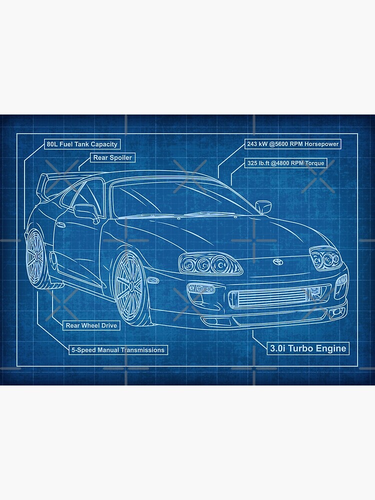 Nippon JDM Toyota Supra MK4 | Art Board Print