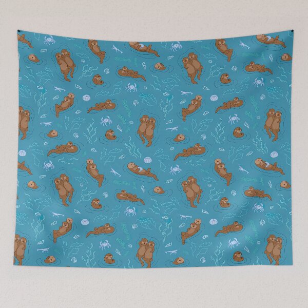 Item preview, Sea Otter Pattern, Sea Otter Seamless Pattern, Sea Otter designed and sold by graphic-genie.