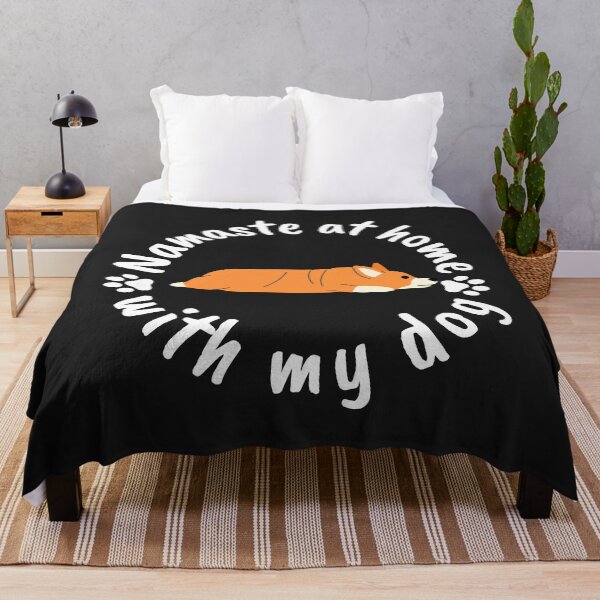 Item preview, Namaste at home with my dog - Corgi designed and sold by Natkopod.