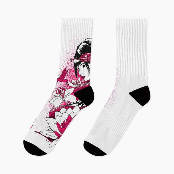 Item preview, Geisha with pink snake designed and sold by DeimosArt.