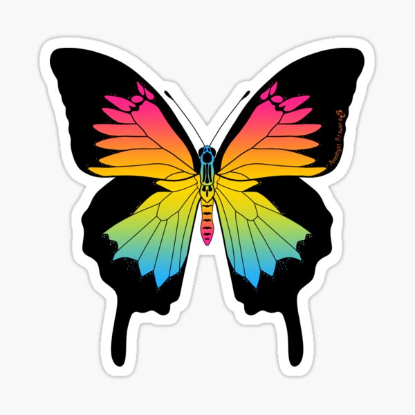 Item preview, Subtle Pansexual Pride Swallowtail Butterfly designed and sold by AmethystArtwork.