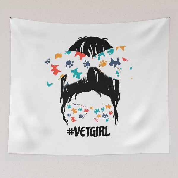 Item preview, Vet Girl Messy Bun Veterinary Medicine designed and sold by ghazalish.
