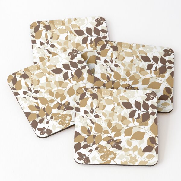 Item preview, Brown botanical floral pattern designed and sold by BLMcreations.