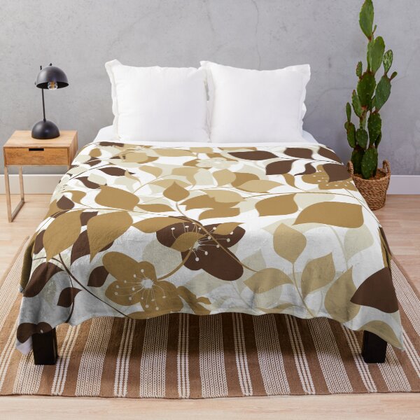 Item preview, Brown botanical floral pattern designed and sold by BLMcreations.