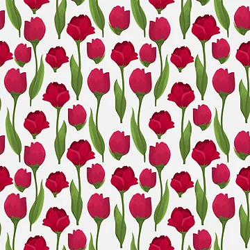 Artwork thumbnail, Red Roses Pattern by Wham-Bam