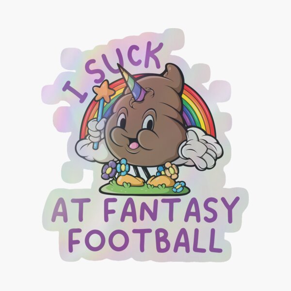 Item preview, I Suck At Fantasy Football Loser Funny Pink Unicorn Poop   designed and sold by swiftyspade.