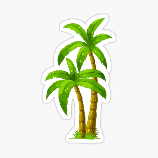 Coconut Palm Tree Sticker for Sale by GunnBranch