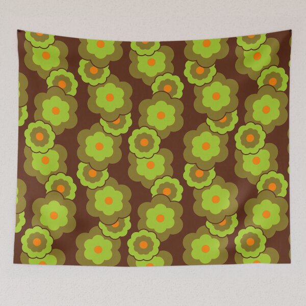 Item preview, Retro Green Daisies  designed and sold by zeljkica.