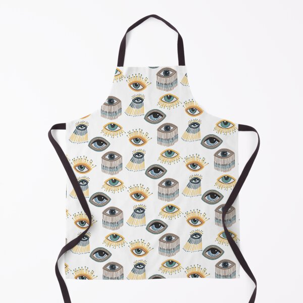 Item preview, Evil Eyes pattern on white  designed and sold by Quick Brown Fox Canada.
