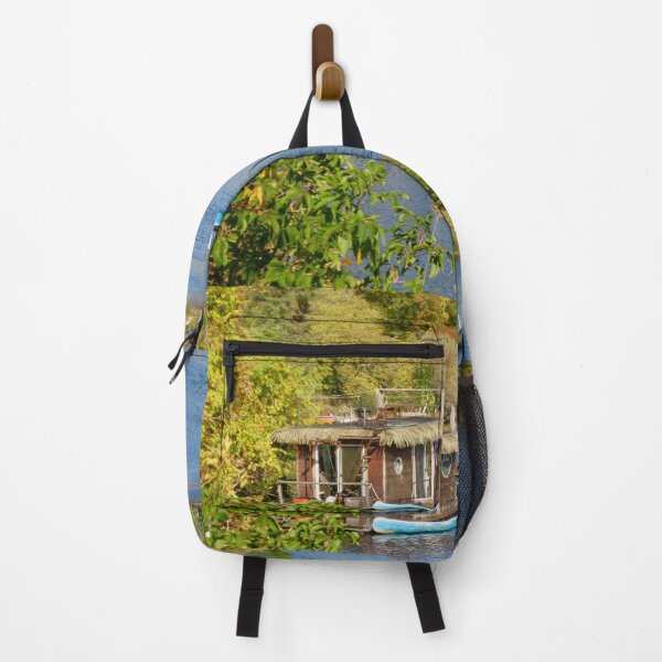 Item preview, Houseboat and blue canoe designed and sold by Shulie1.