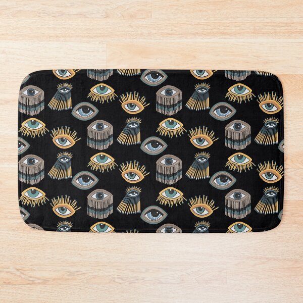 Item preview, Evil Eyes pattern on Black designed and sold by Quick Brown Fox Canada.