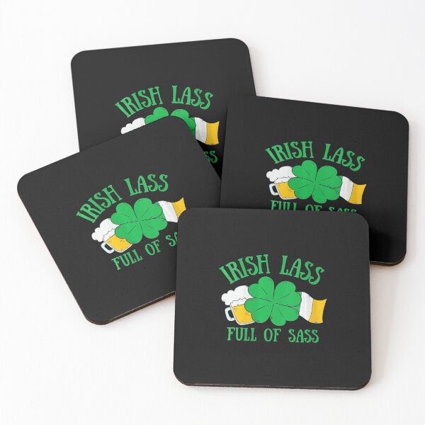 Item preview, Womens Womens Funny Irish Lass Full Of Sass St Patricks Day Girls V Neck designed and sold by alifehcmc.