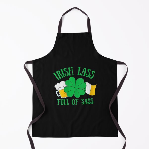 Item preview, Womens Womens Funny Irish Lass Full Of Sass St Patricks Day Girls V Neck designed and sold by alifehcmc.