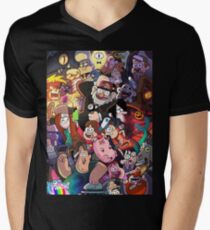 Camiseta para hombre de cuello en v Caídas de gravedad
