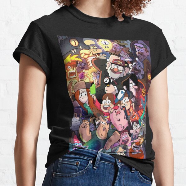 Gravity Falls Art T-shirt Men's Women's All Sizes Mabel Pines Bill Cipher Tee 